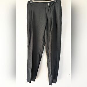 WHBM Black Tapered Ankle Pant, Faux Wrap Waist, Size 4, NWT